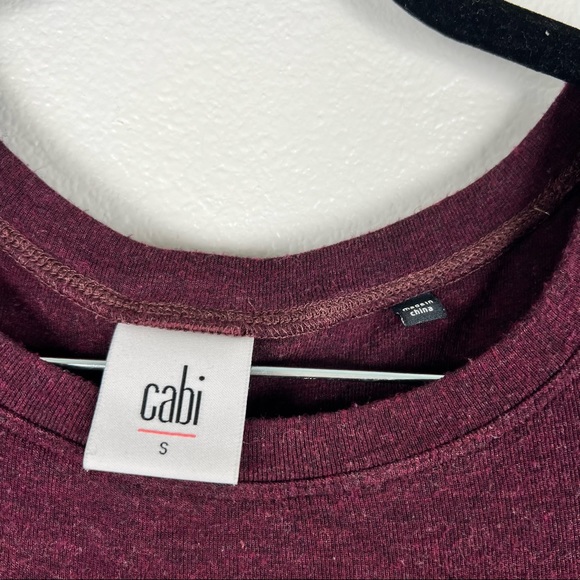 CAbi Long Sleeve Pamper Me Tee Maroon Sz S - Picture 4 of 8